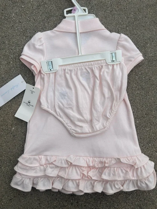 Ralph Lauren Baby Pink Ruffle Dress - Picture 4 of 5